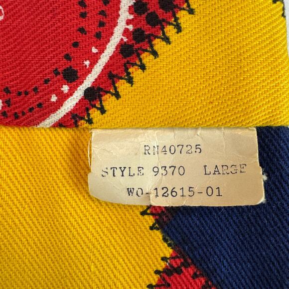 VTG Swing West Raven Bandanna Patchwork Reversible Ski Snow Pants Size Large - Picture 4 of 16